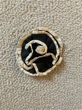 VINTAGE Anthropologie Floral Fabric Hair Tie (or Brooch!)